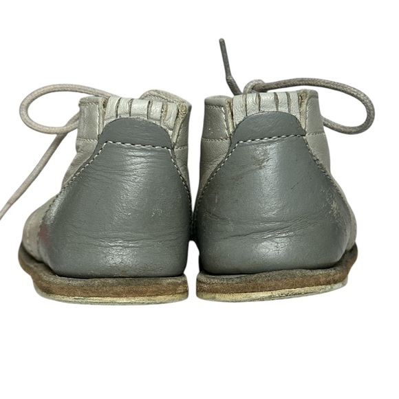 Vintage 🍁🇨🇦 kids leather two-tone lace up ankle shoes - Picture 3 of 5